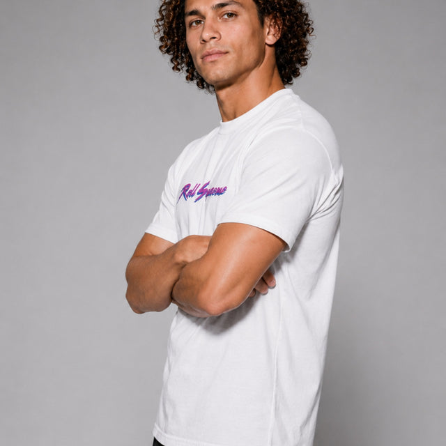 Roll Supreme The Butcher T-Shirt White/Purple Lifestyle 4