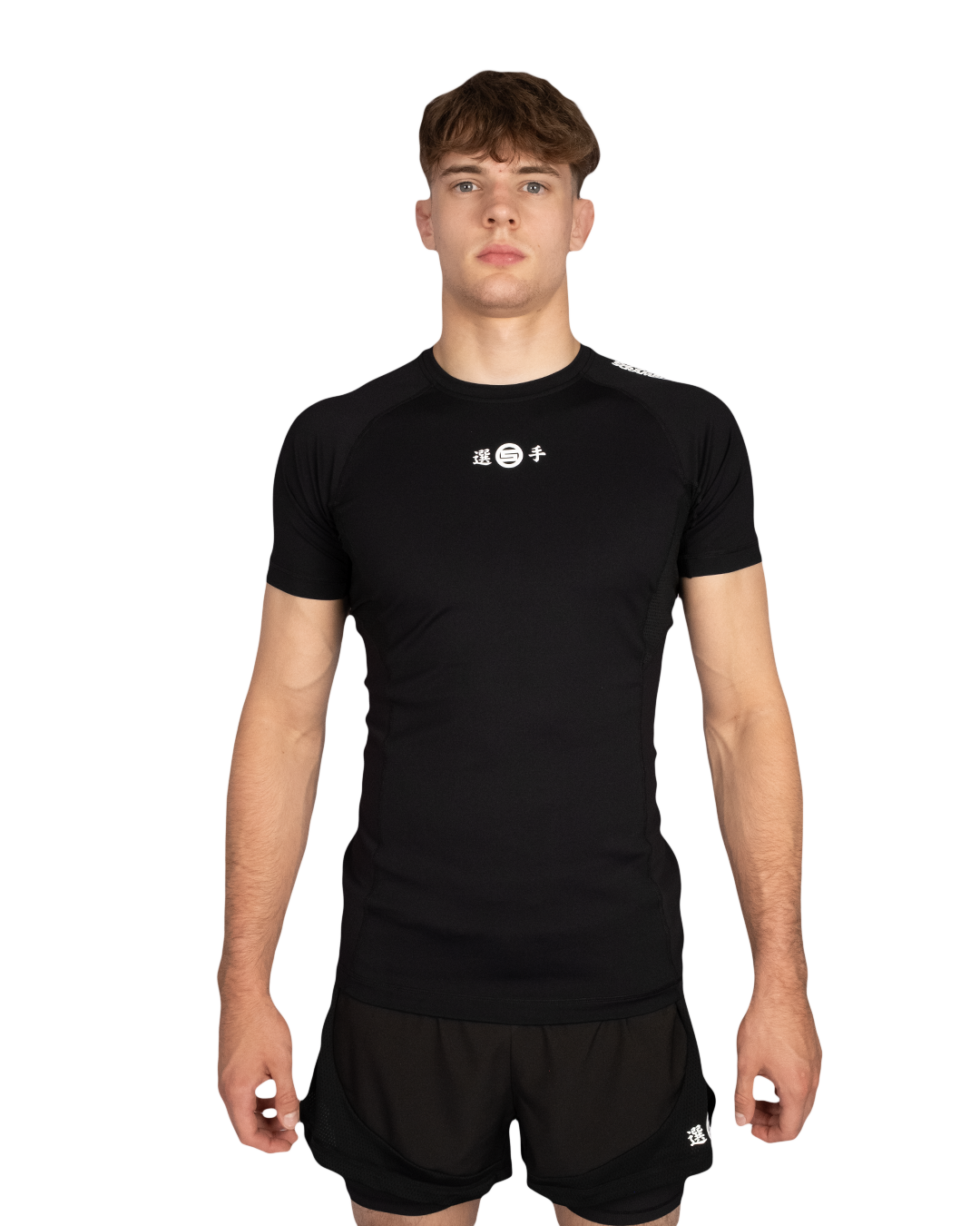 Scramble Senshu '26 Rash Guard Black in black, front view