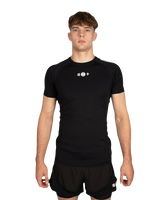 Scramble Senshu '26 Rash Guard Black in black, front view