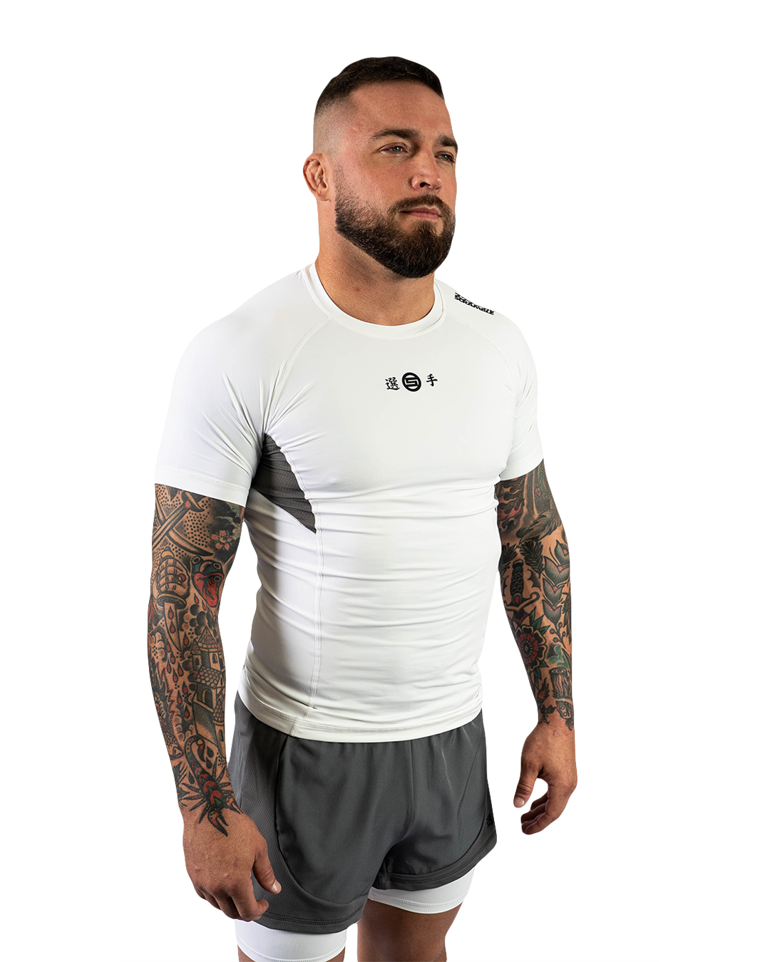 Scramble Senshu '26 Rash Guard White in white, view 2 of 6