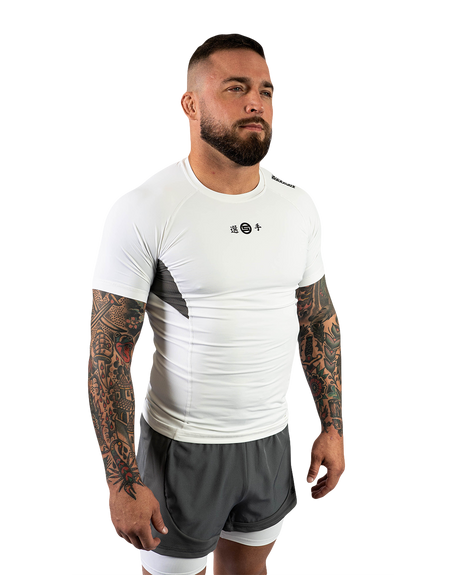 Scramble Senshu '26 Rash Guard White in white, view 2 of 6