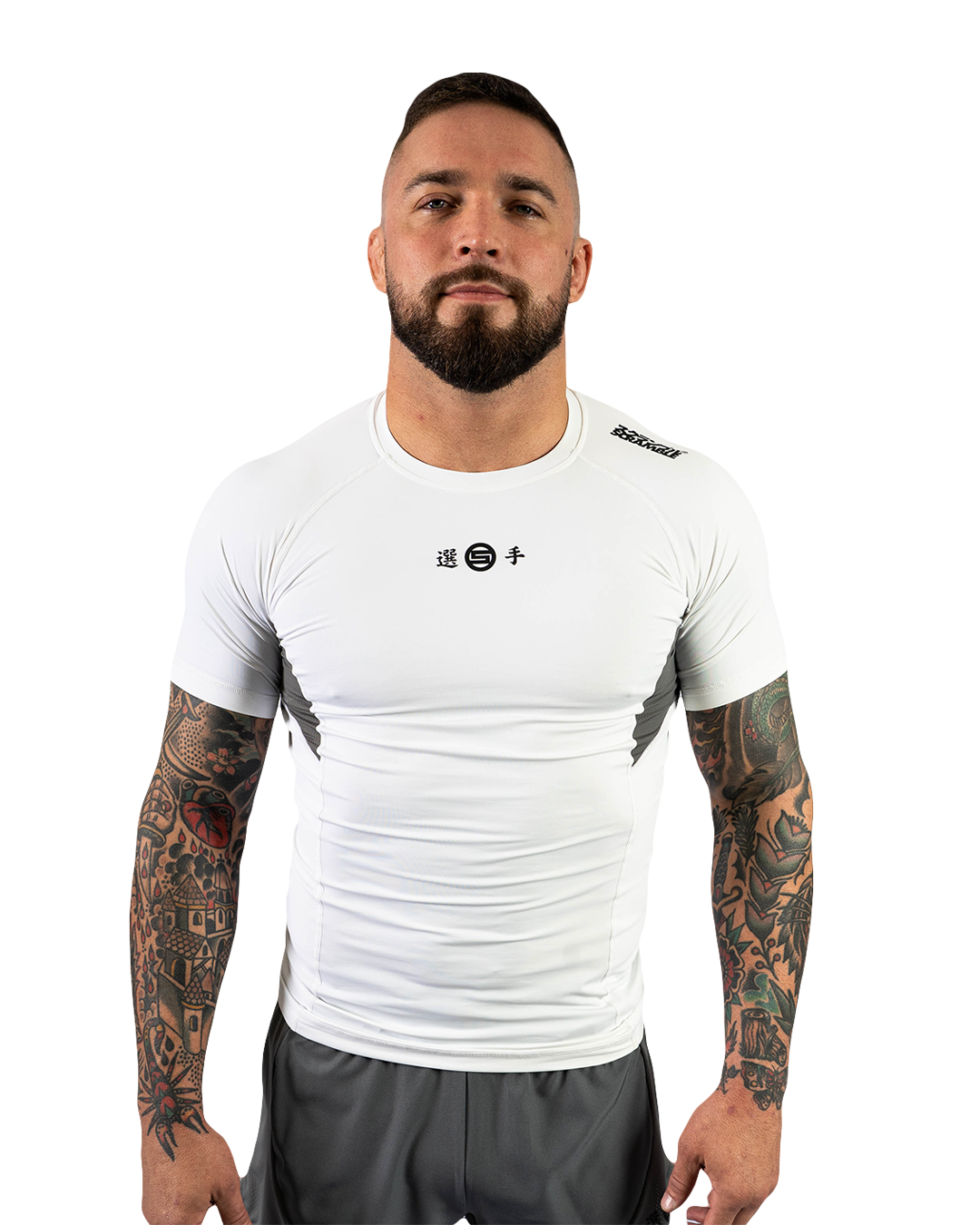 Scramble Senshu '26 Rash Guard White in white, front view