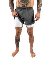 Scramble Senshu '26 Grappling Shorts White in white, view 5 of 6