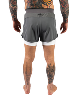Scramble Senshu '26 Grappling Shorts White in white, view 4 of 6