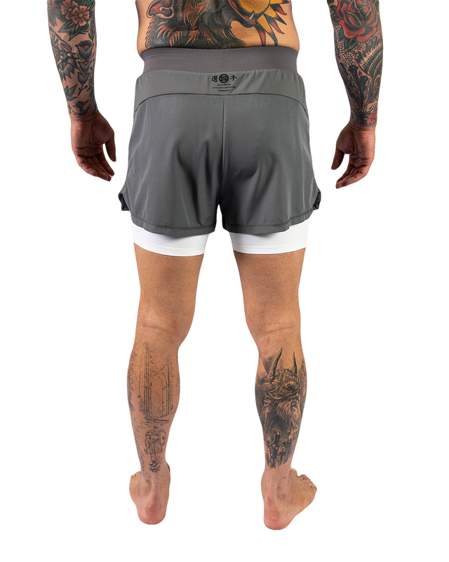 Scramble Senshu '26 Grappling Shorts White in white, view 4 of 6