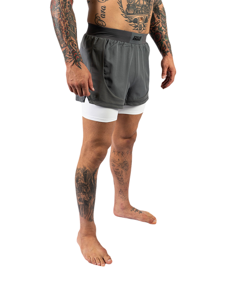 Scramble Senshu '26 Grappling Shorts White in white, view 2 of 6