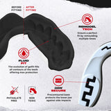 SAFEJAWZ Extro Series Skull Mouthguard Black/White - view 3