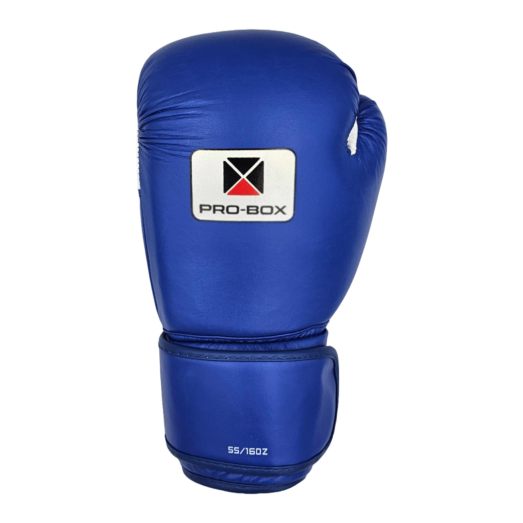 Pro-Box Super-Spar Leather Boxing Gloves Blue 16oz
