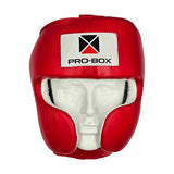 Pro-Box Super-Spar Leather Head Guard Red