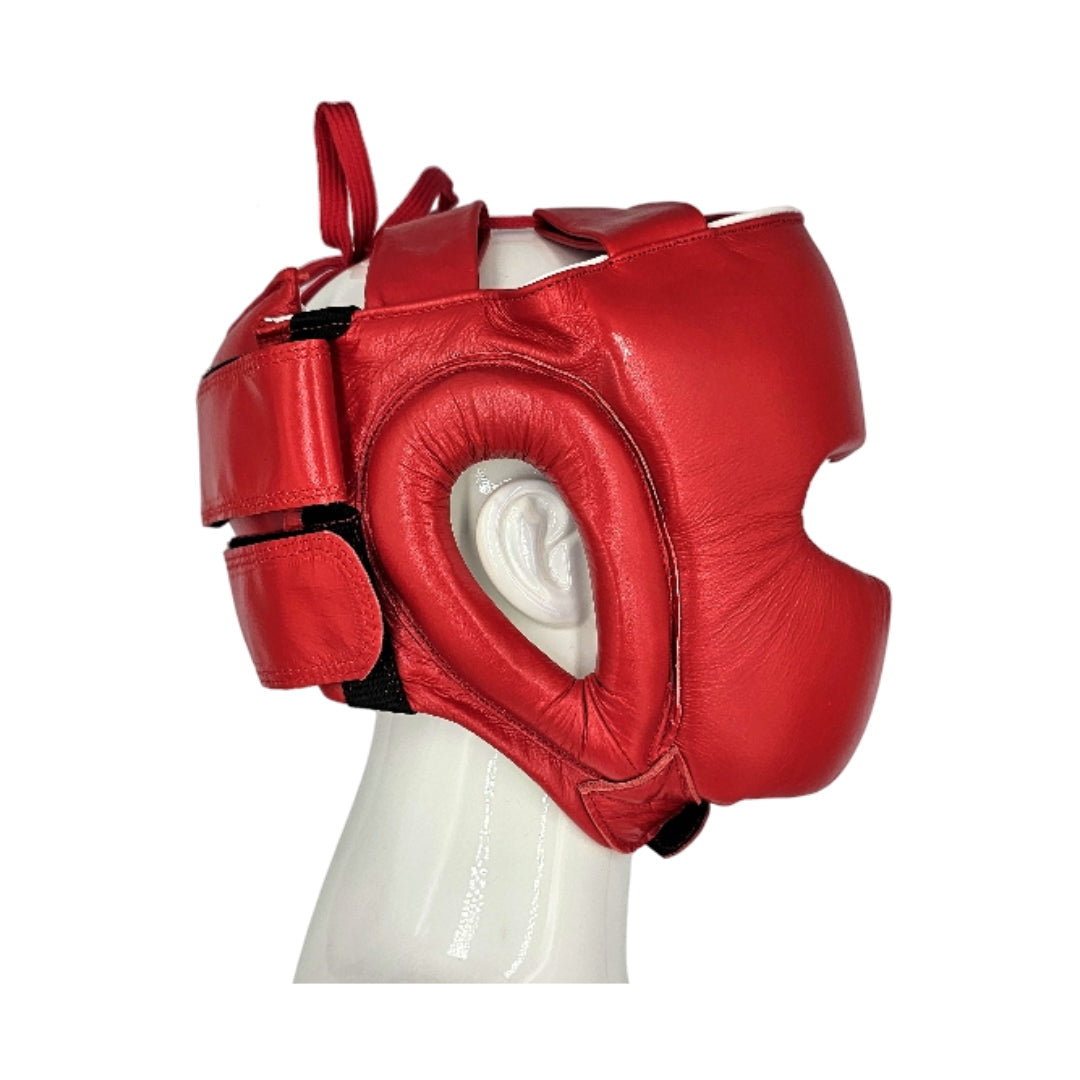 Pro-Box Super-Spar Leather Head Guard Red