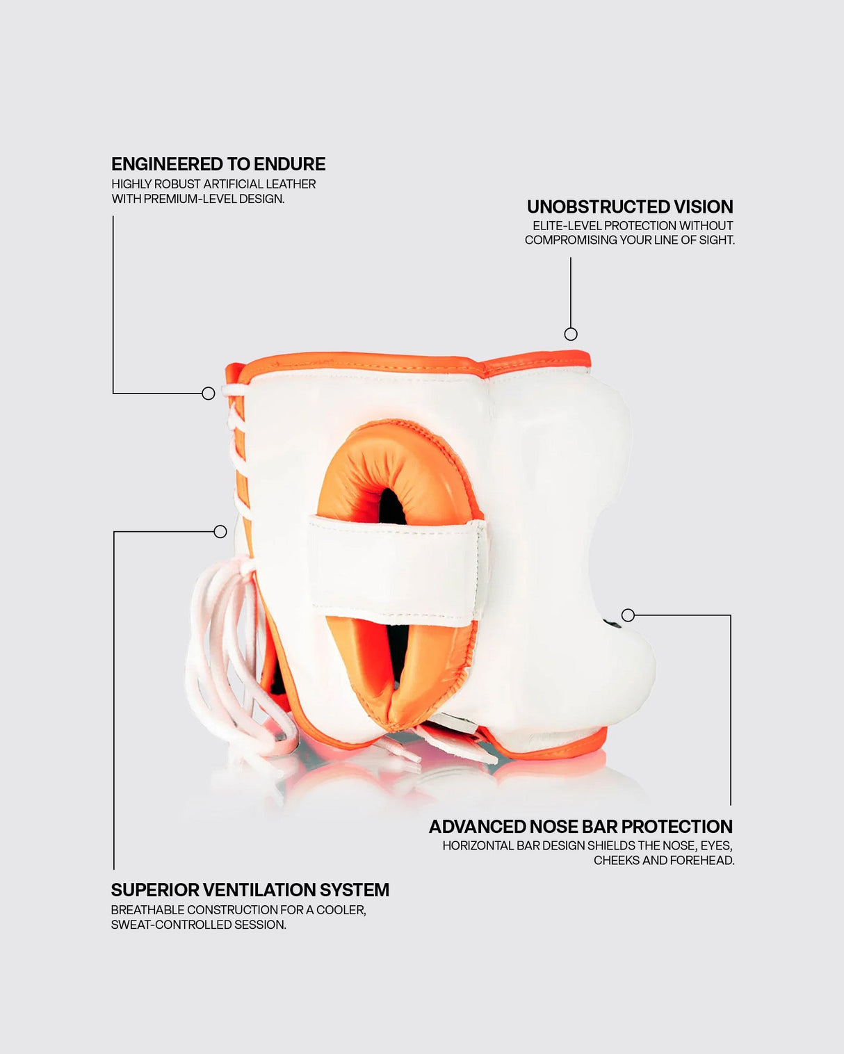 Fly Superbar X Headguard White/Orange
