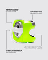 Fly Superbar X Headguard Silver/Neon