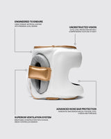 Fly Superbar X Headguard White/Grey/Gold