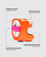 Fly Superbar X Headguard Knockout Pink/Orange