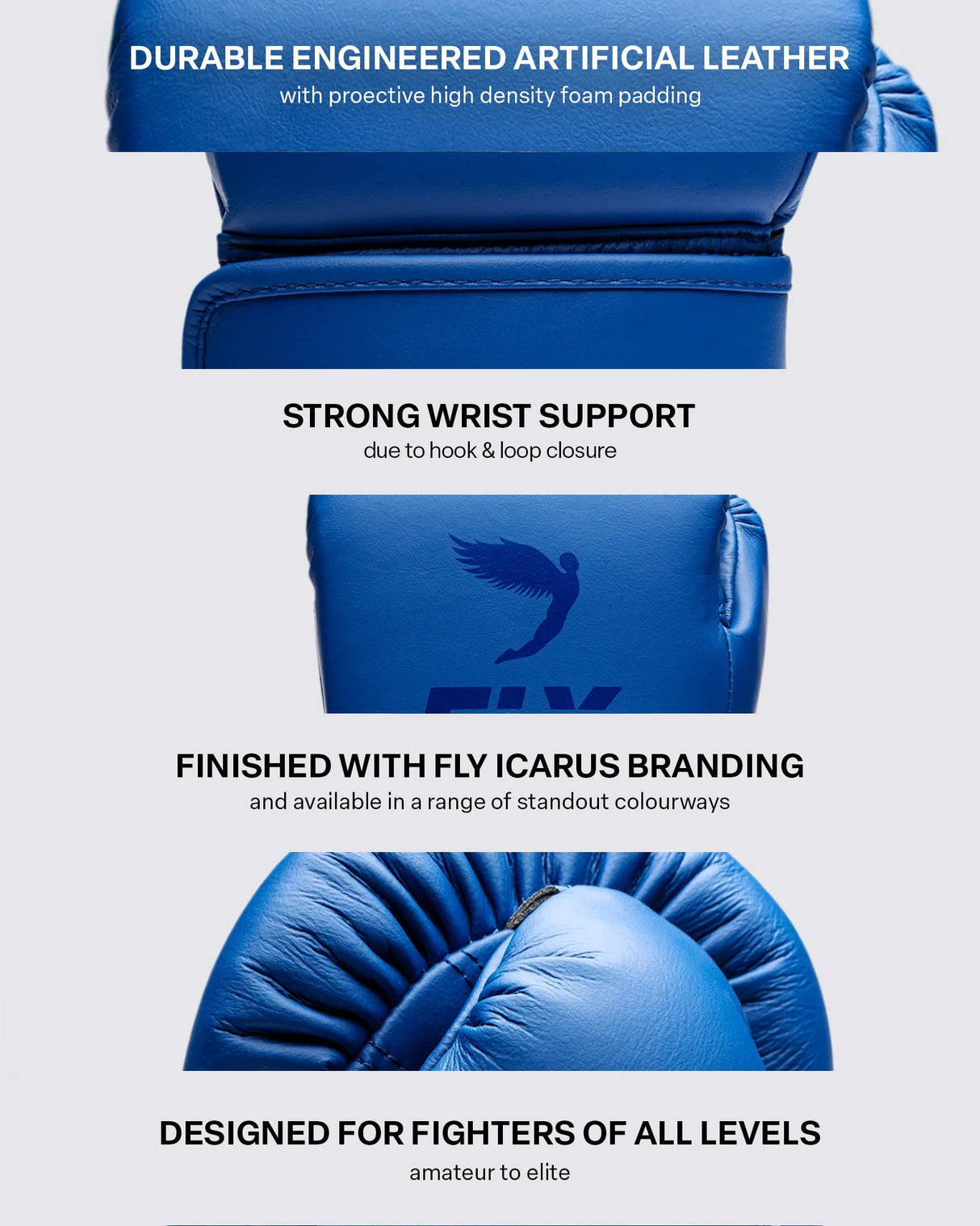 Fly Superloop Team Boxing Gloves Cobalt Blue
