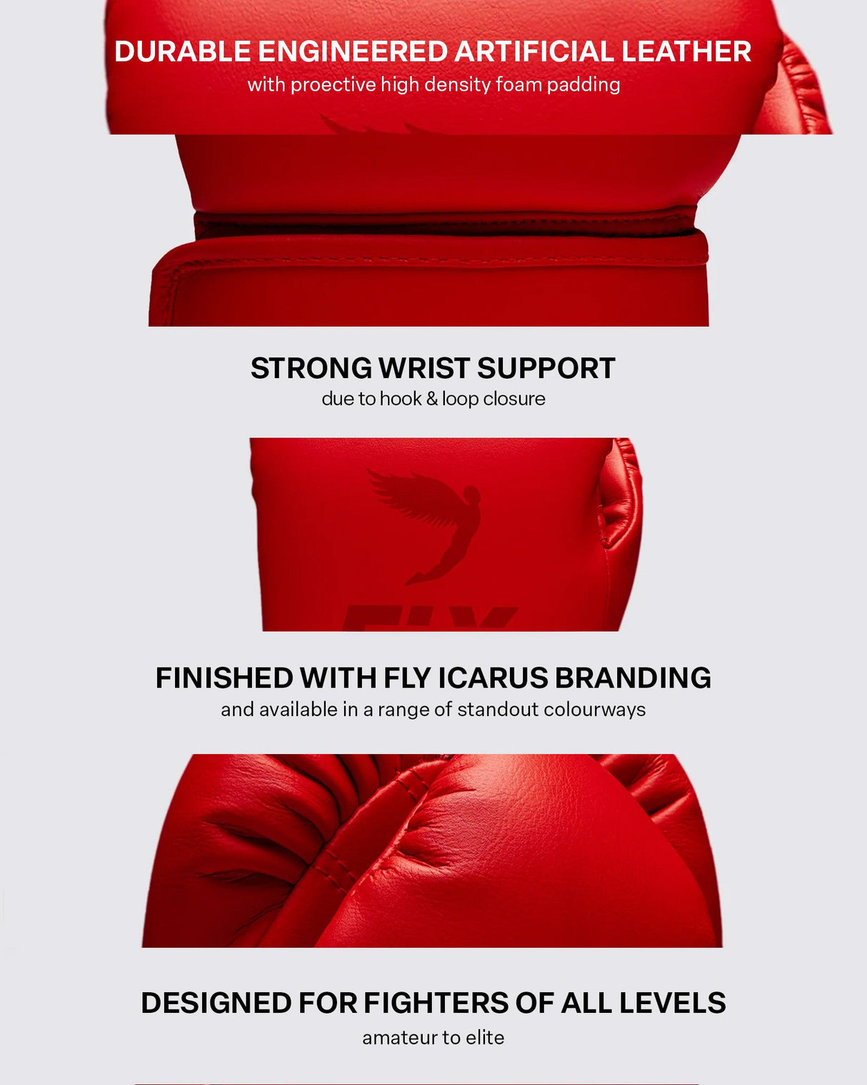 Fly Superloop Team Boxing Gloves Red