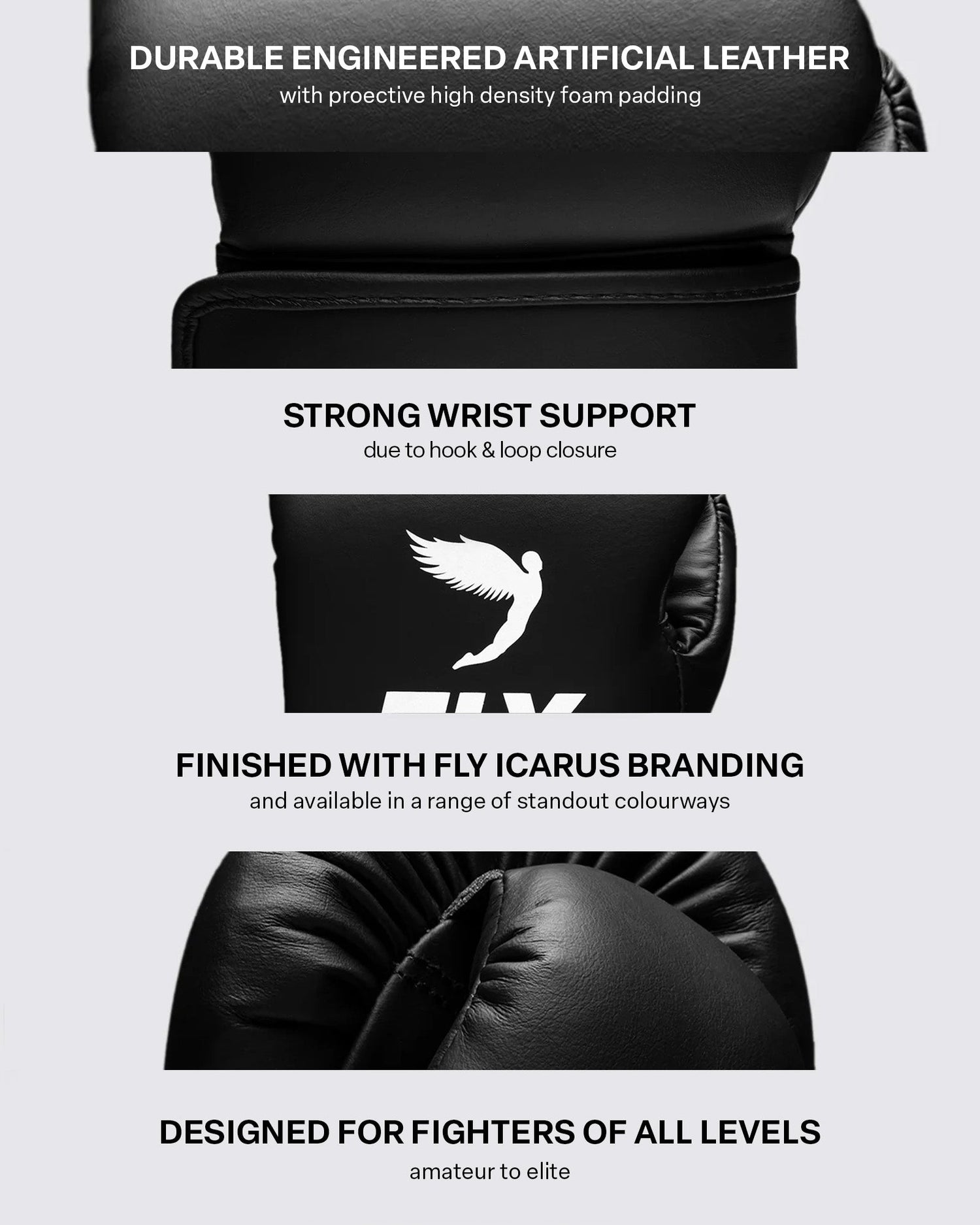 Fly Superloop Team Boxing Gloves Black/White