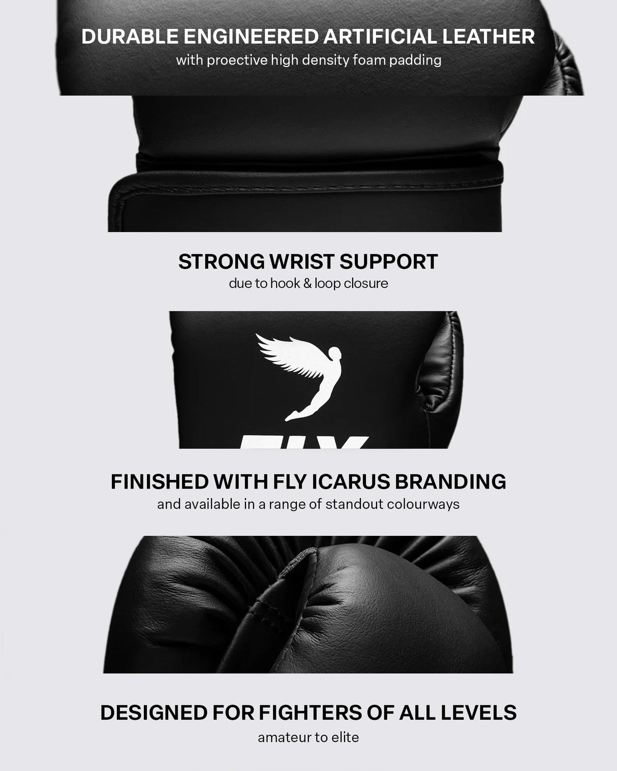 Fly Superloop Team Boxing Gloves Black/White