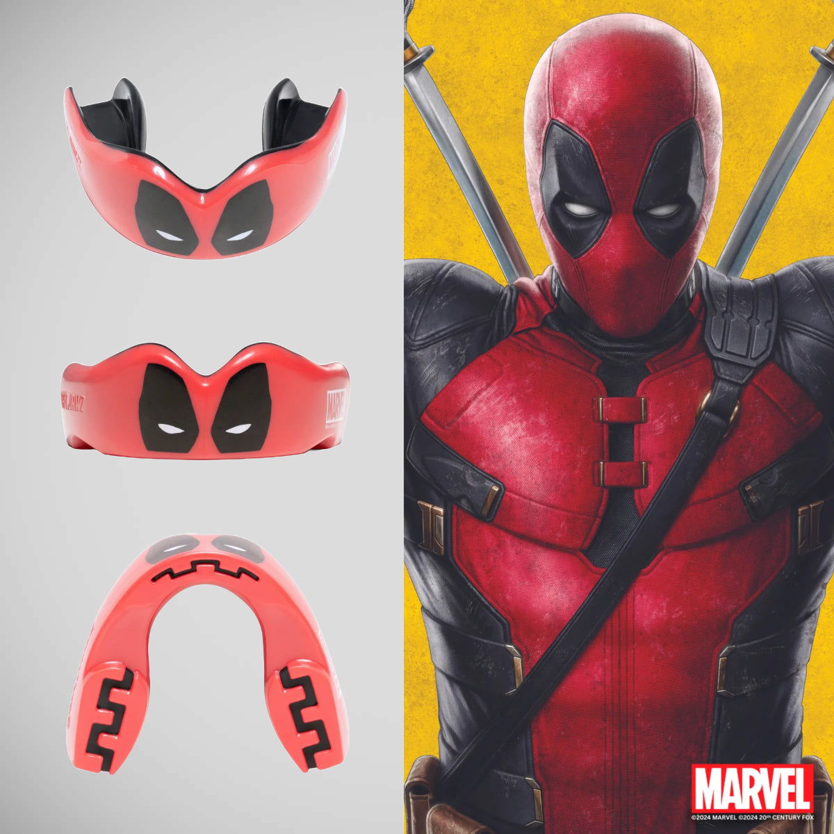 Guarda bucal de Deadpool da Marvel de Safejawz