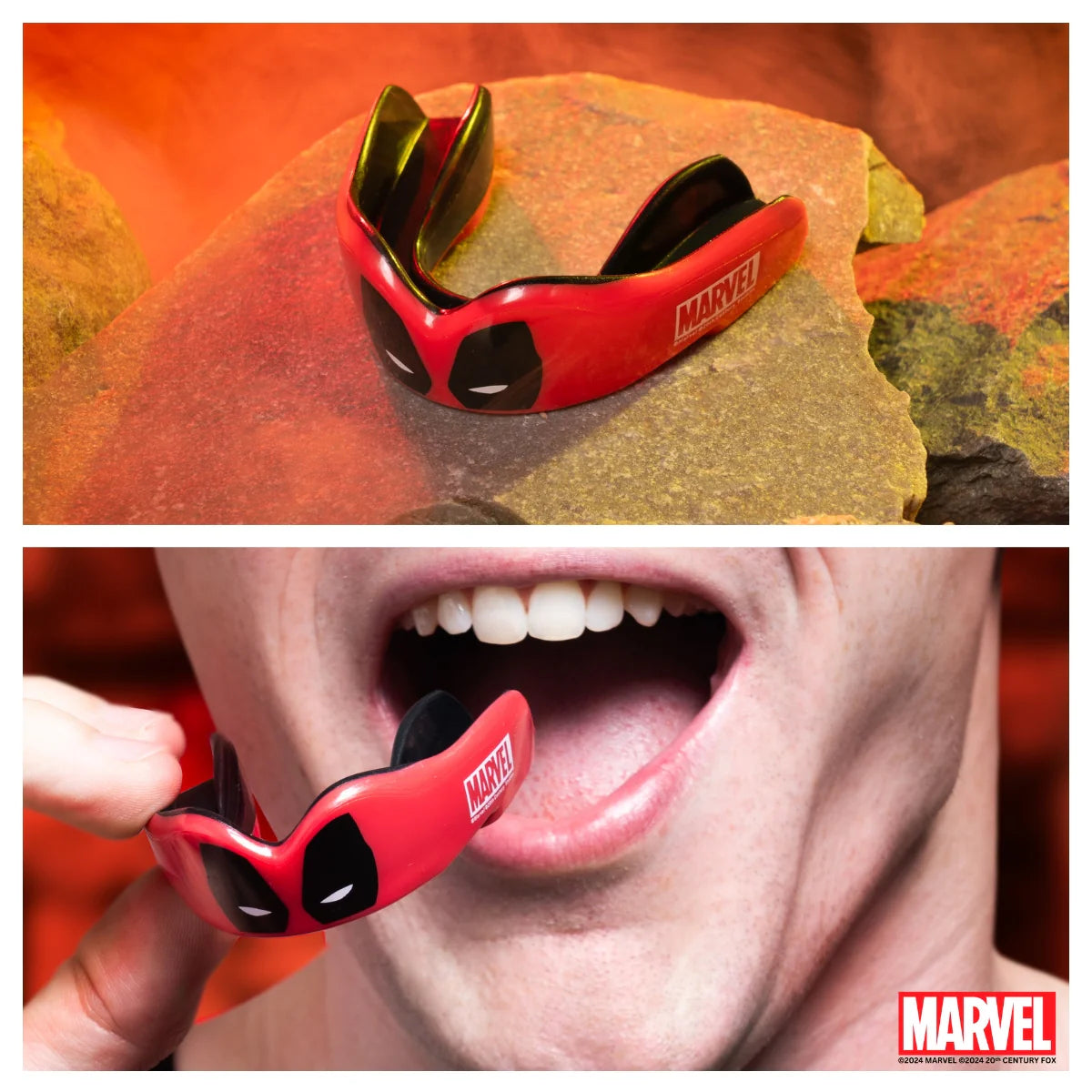 Guarda bucal de Deadpool da Marvel de Safejawz