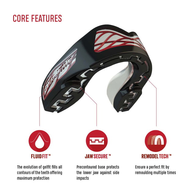 SafeJawz Nitro Mouth Guard Black/Red