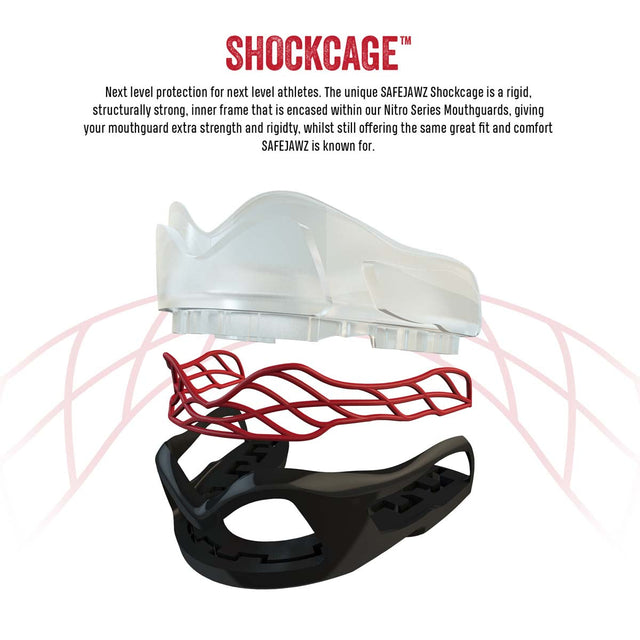 SafeJawz Nitro Mouth Guard Black/Red