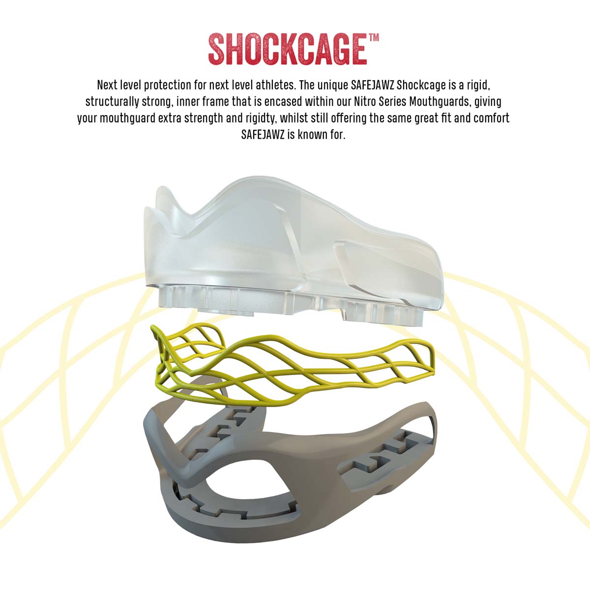 Safejawz nitro buck protector gris/amarillo