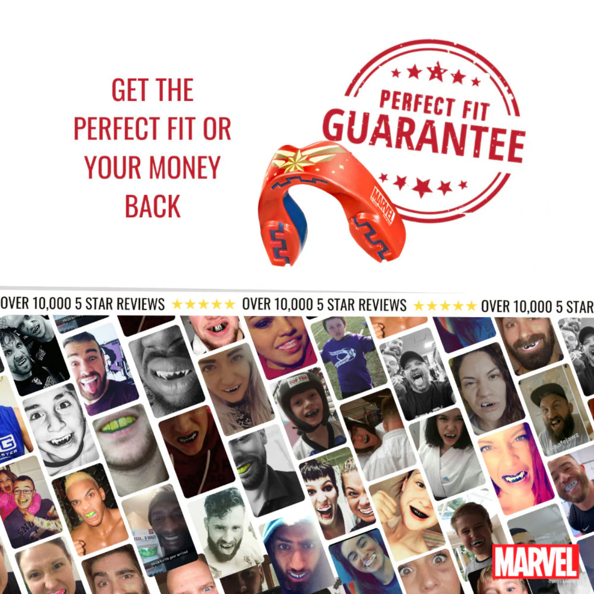 Safejawz Marvel Capitán Marvel Mouth Guard