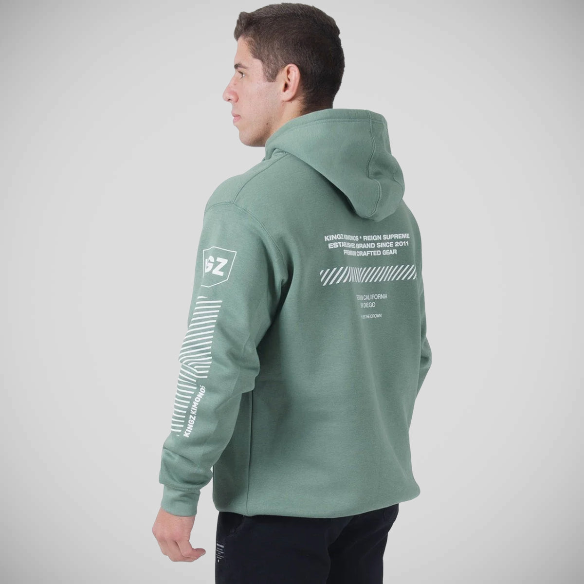 Kingz Slant Bar Hoodie Sage