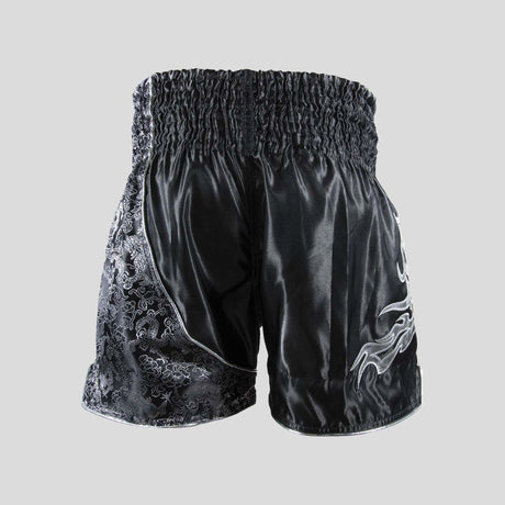 Black/Silver Sandee Unbreakable Thai Shorts   