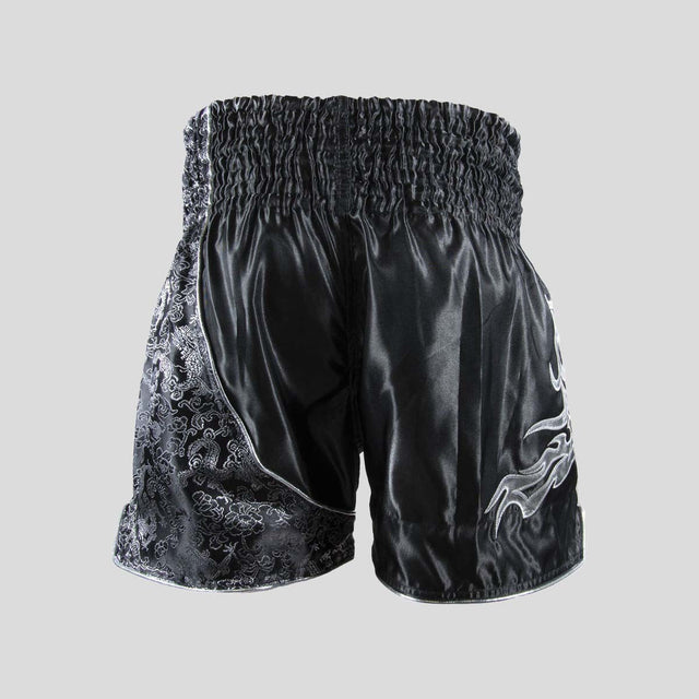 Sandee Unbreakable Thai Shorts Black/Silver
