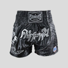 Black/Silver Sandee Unbreakable Thai Shorts