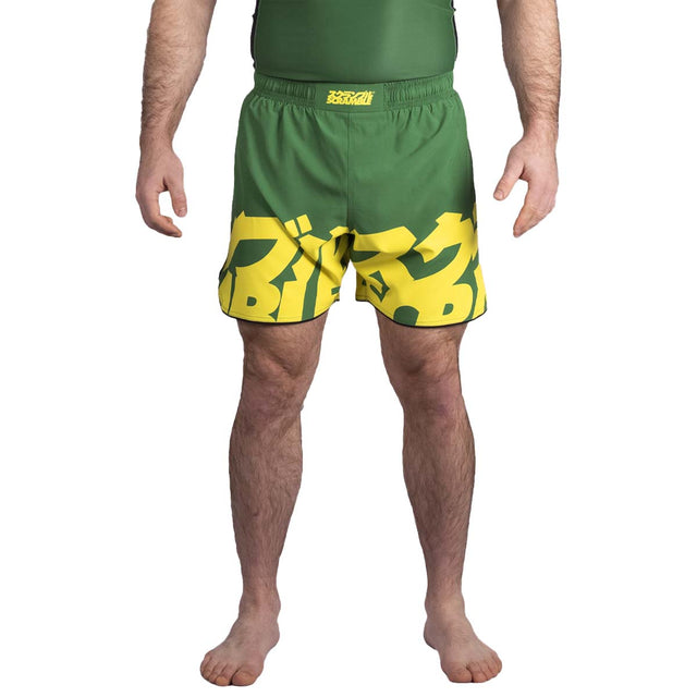 Scramble Baka Grappling Shorts Green/Yellow