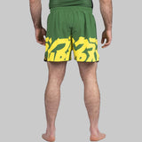 Shorts a pressione di baka scramble verde/giallo