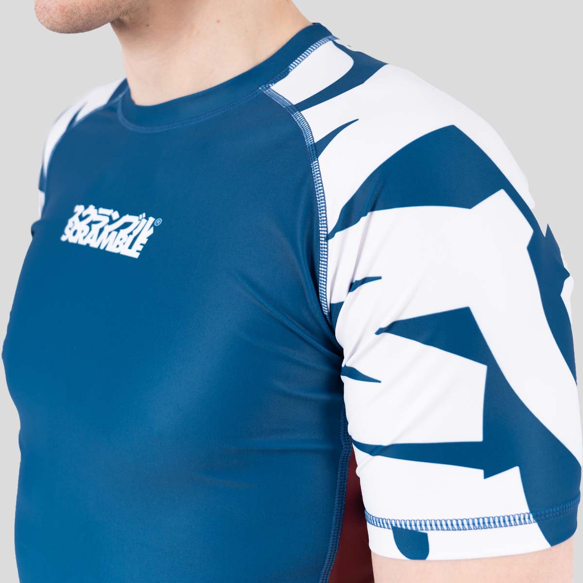 SCRAMBLE HOMMES SHINOBI Manche Courte Rash Guard Marine Bjj Jiu Jitsu N SCRAMBLE HOMMES SHINOBI Manche Courte Rash Guard Marine Bjj Jiu Jitsu N