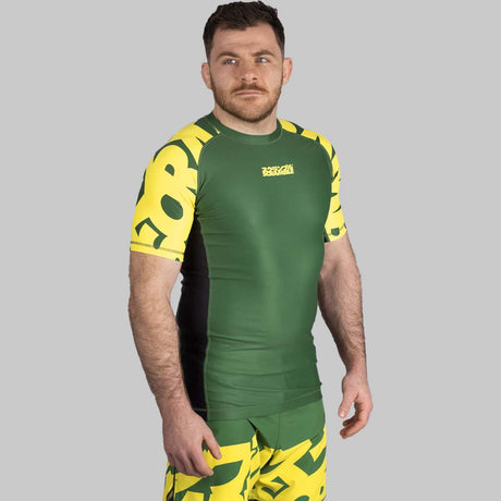 Scramble Baka Rash Guard Green/Gelb