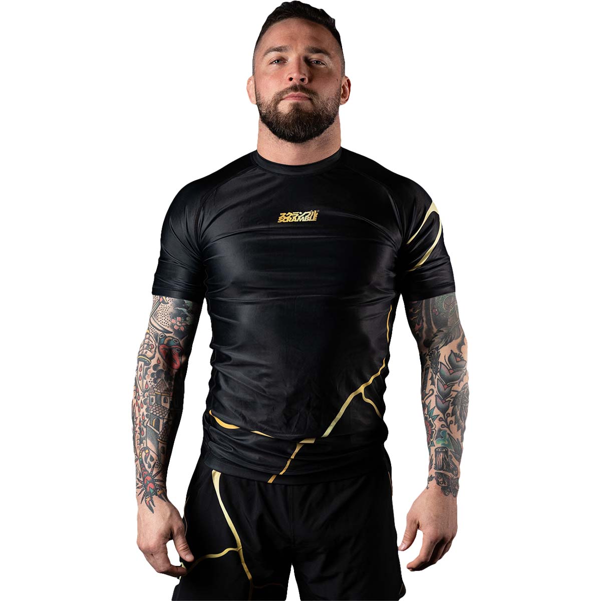 스크램블 Kintsugi Rash Guard Black
