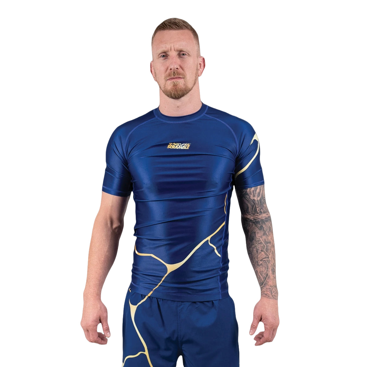 Scramble Kintsugi Rash Guard Blue