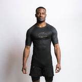 Fumetsu Dragon Slayer Short Sleeve Rash Guard Black/Gold