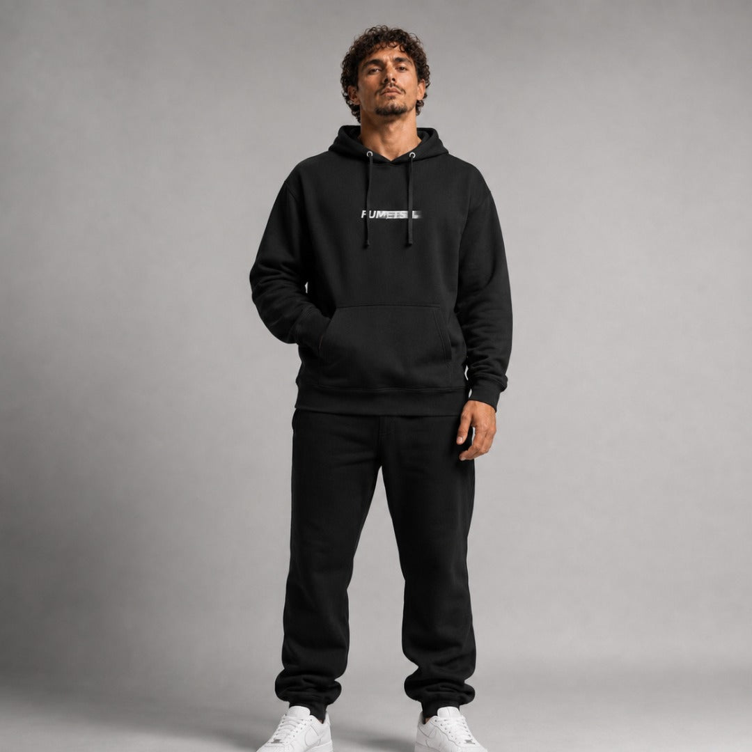 Fumetsu Signature Blur Hoodie Black Lifestyle 2