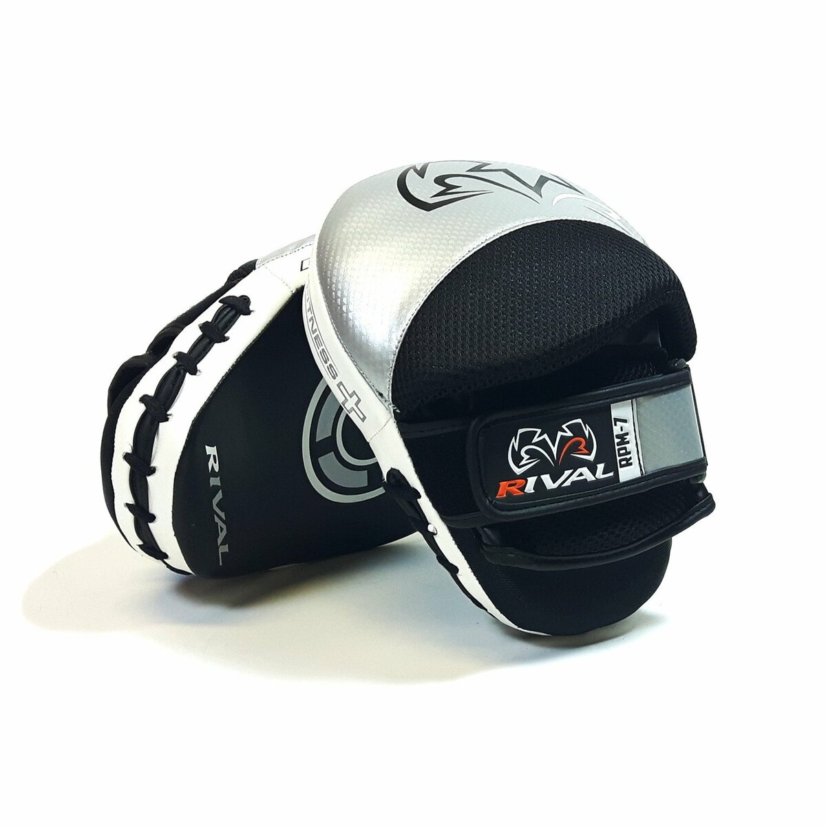 Silver/Black Rival RPM7 Fitness Plus Punch Mitts   