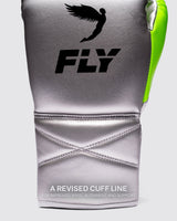 Fly Superlace Pro X 2 Boxing Gloves Silver/Neon