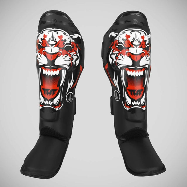TUFF Sport Black Tiger Muay Thai Shin Pads