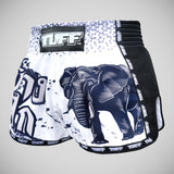 Tuff Sport MRS203 Retro -Stil weißer Krieg Elefant Muay Thai Shorts