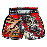 Tuff Sport MRS205 Retro -Stil Red Chinese Dragon Muay Thai Shorts