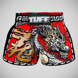 Tuff Sport MRS205 Retro -Stil Red Chinese Dragon Muay Thai Shorts