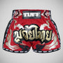 TUFF Sport MRS206 Retro Style Red Thai Yantra Muay Thai Shorts