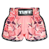 Tuff Sport MRS302 Retro -Stil rosa Vögel mit Rosesa Muay Thai Shorts