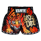Tuff Sport Mrs303レトロスタイルBlack CruelTiger Muay Thai Shorts