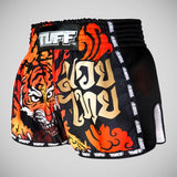 Tuff Sport Mrs303レトロスタイルBlack CruelTiger Muay Thai Shorts